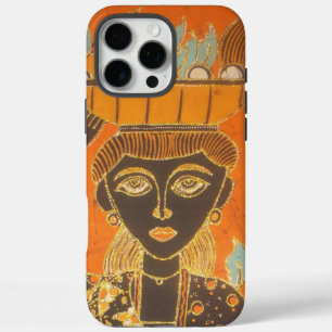African Woman Carrying Basket Art Print iPhone 16 Pro Max Case