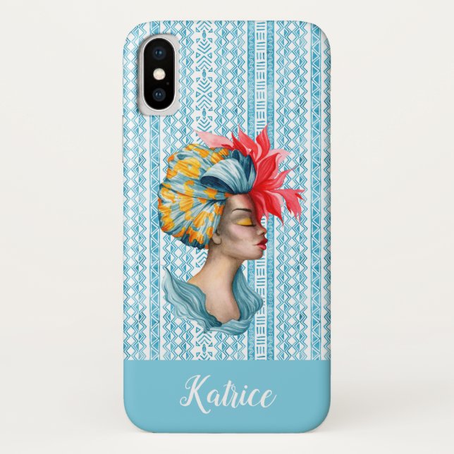 African Woman iPhone X Case (Back)