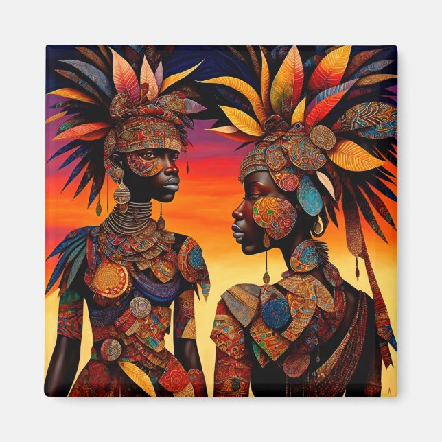 African Woman Magnet (Front)