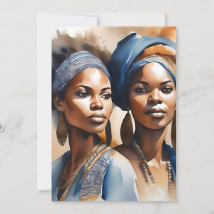 African Woman Portrait A Holiday Card