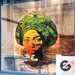 African Woman Portrait with Sunset