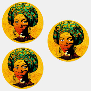 African Woman Portrait with Sunset