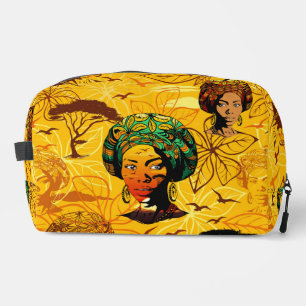 African Woman Portrait with Sunset Dopp Kit