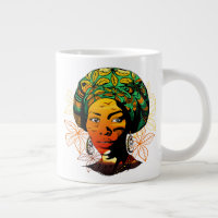 African Woman Portrait with Sunset