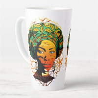 African Woman Portrait with Sunset
