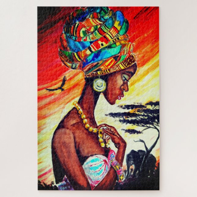 African Woman Puzzle (Vertical)