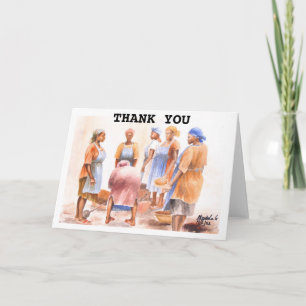 AFRICAN WOMAN THANK YOU CARD