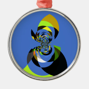 African Woman Vector Design Art Print Metal Tree Decoration