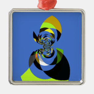 African Woman Vector Design Art Print Metal Tree Decoration