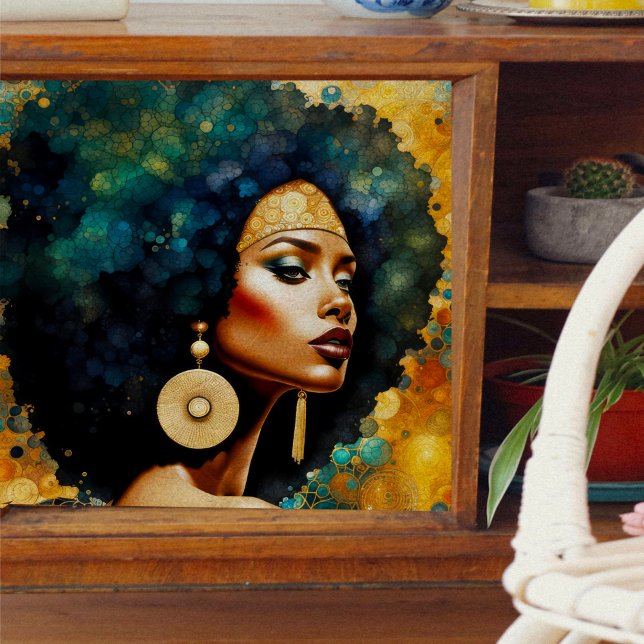 African Woman with Earrings Decoupage Tissue Paper (Creator Uploaded)