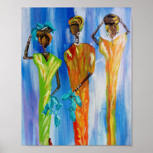 African Women at the Market Print