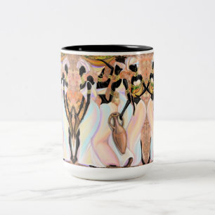 African Women Coffee Mug Gift Modern Painting