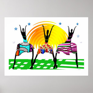 African Women Mating Call Dance Poster