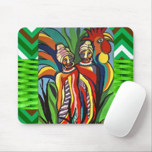 African Women Parrot  Mouse Pad! Mouse Pad