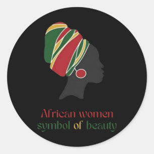 African Women Symbol Of Beauty Sticker