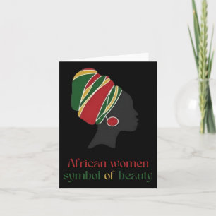 African Women Symbol Of Beauty Sticker Card