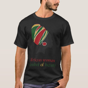 African Women Symbol Of Beauty Sticker T-Shirt
