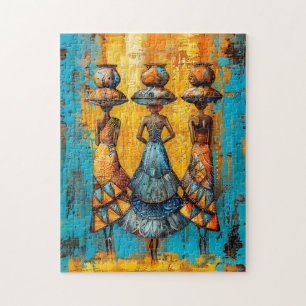 African Women with Water Jugs Jigsaw Puzzle
