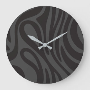 African Zebra Effect Clock.Nature and Minimalist Large Clock