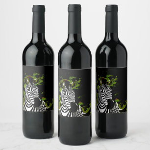 African Zebra Night Wine Label