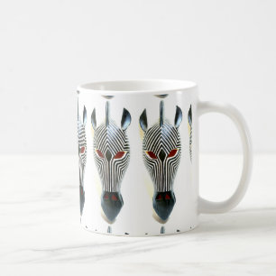 african zebras mask mug