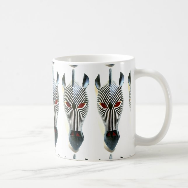 african zebras mask mug (Right)