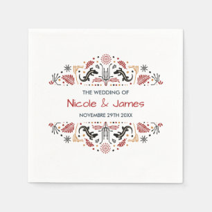 Africana   Ankara Kente Personalised Wedding Napkin