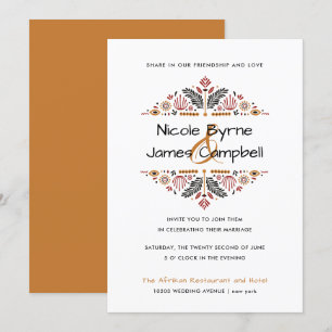 Africana   Modern Ankara Wedding Invitation