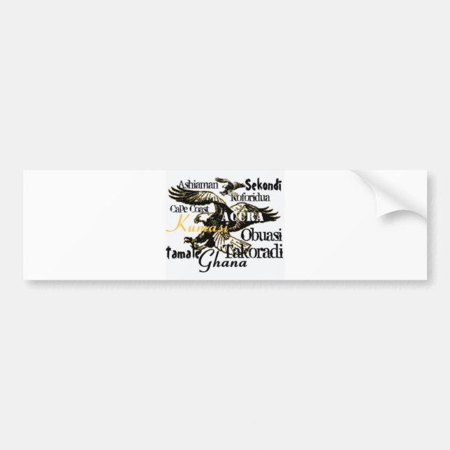 Africankoko custom Ghana bumper sticker (Front)