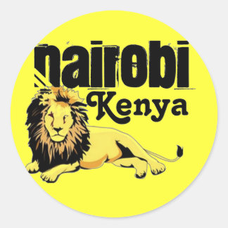 Africankoko Custom Nairobi, Kenya Classic Round Sticker