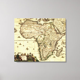 AfricaPanoramic MapAfrica 2 Canvas Print