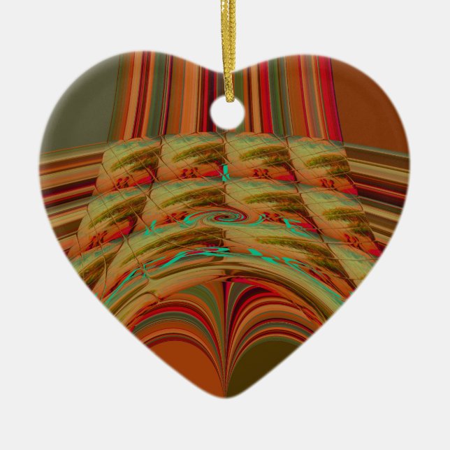 AfricaTradition Hakuna Matata Mountain Ethnic Moti Ceramic Tree Decoration (Front)