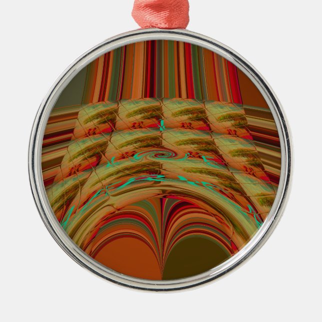 AfricaTradition Hakuna Matata Mountain Ethnic Moti Metal Tree Decoration (Front)