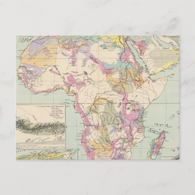 Afrika - Atlas Map of Africa Postcard (Front)