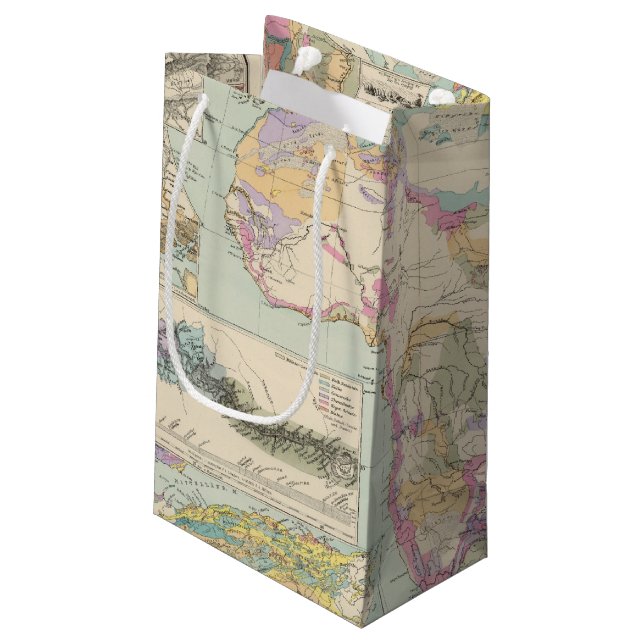 Afrika - Atlas Map of Africa Small Gift Bag (Back Angled)