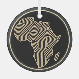 afrika glass tree decoration