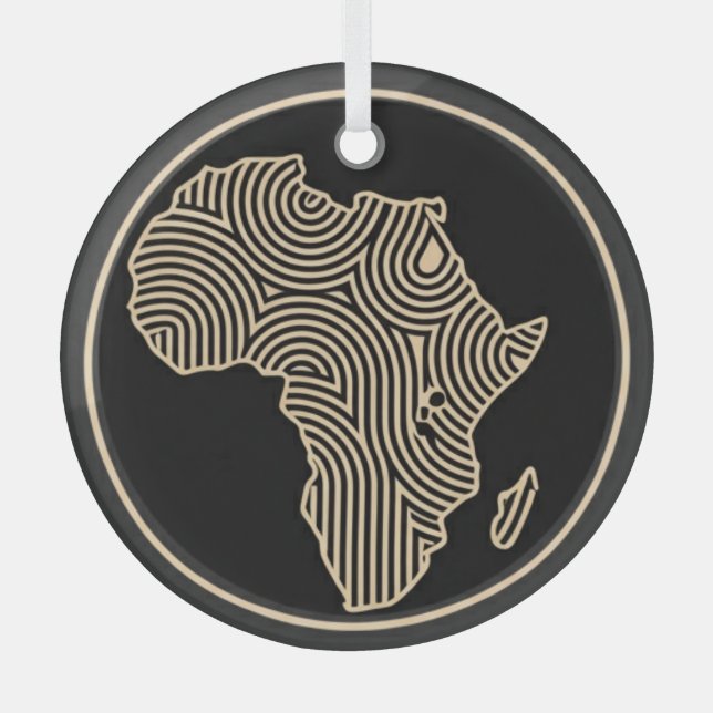 afrika glass tree decoration (Front)