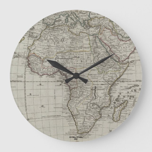 Afrimex Urbano Old Afircan Map Clock (Front)