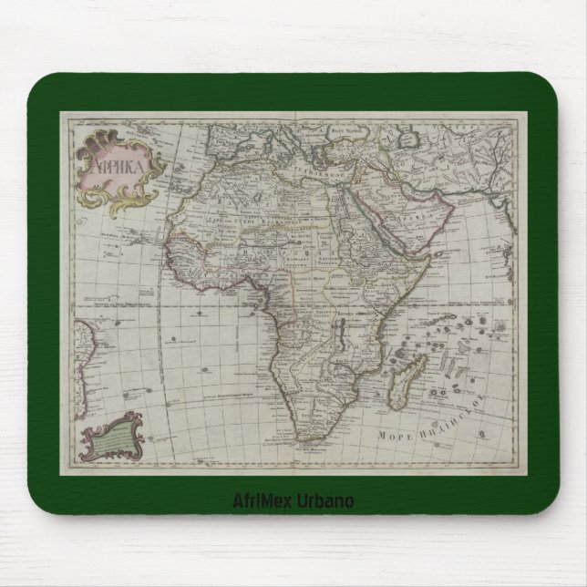 AfriMex Urbano Old African Map Mousepad (Front)