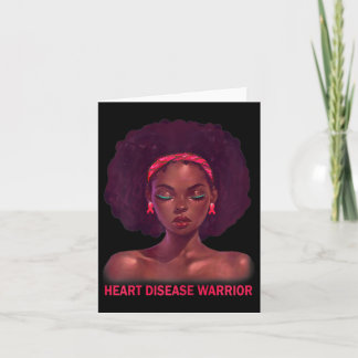 Afro African American Black Woman Heart Disease Wa Card