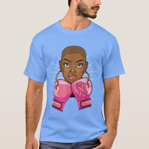 Afro African American Breast Cancers For Women Gir T-Shirt