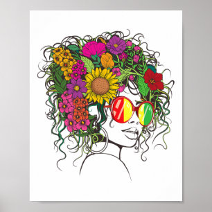 Afro African American Women Black Melanin Queen Ju Poster