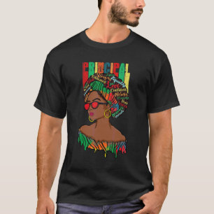 Afro African Principal Black History Month Back To T-Shirt