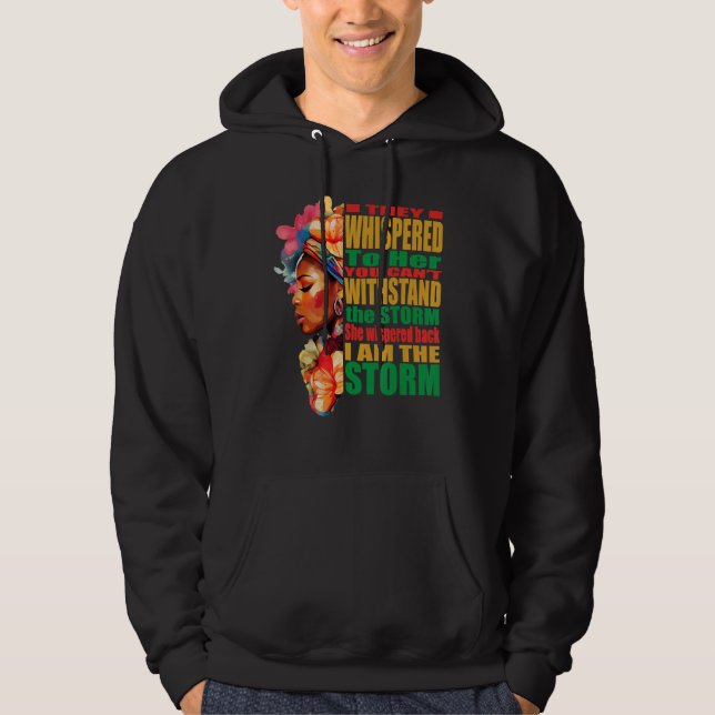 Afro African Woman Black History Month Quotes Sayi Hoodie (Front)