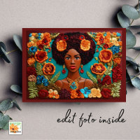 afro afrocentric embroidery mother's day with foto
