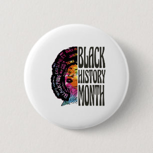 Afro American Black History Month And Juneteenth P 6 Cm Round Badge