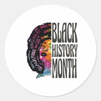 Afro American Black History Month And Juneteenth P Classic Round Sticker
