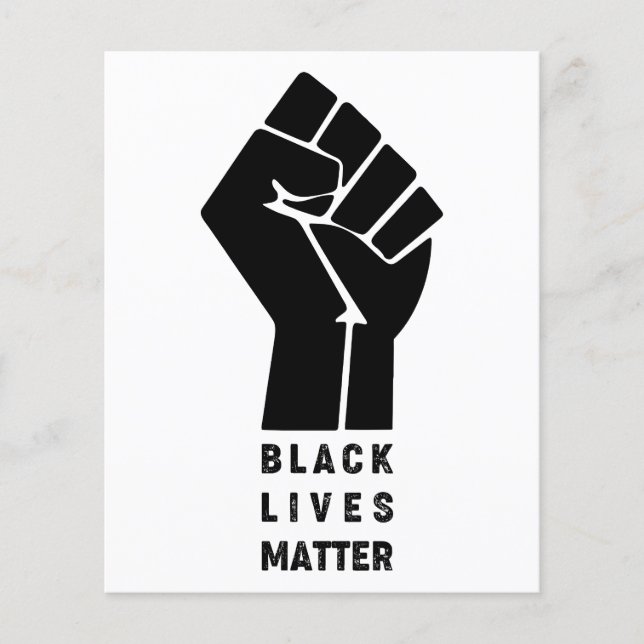 afro american fist black lives matter symbol prote flyer (Front)