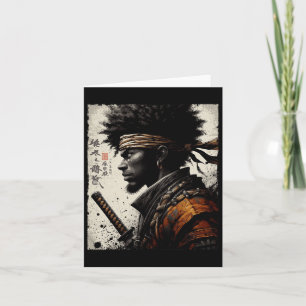 Afro American Samurai Vintage African Bushido Warr Card