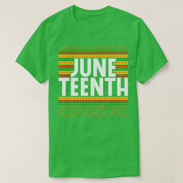 Afro American US Pride Black History Juneteenth T-Shirt (Design Front)